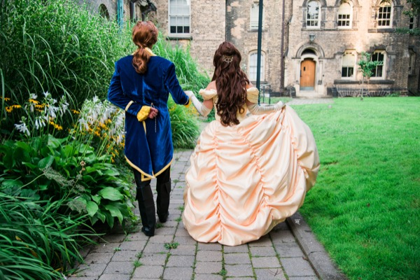 Princess Beauty and Prince walking