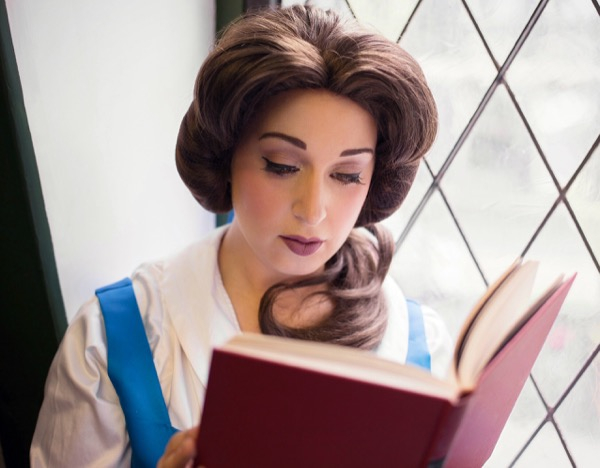 Princess Beauty reading a book