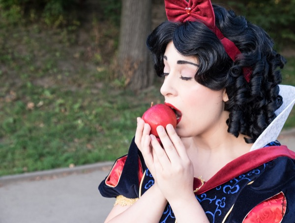 Apple Princess eating apple