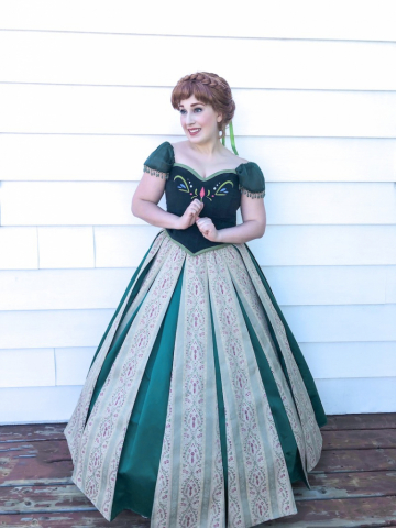 Princess Anna is smiling and excited for coronation day